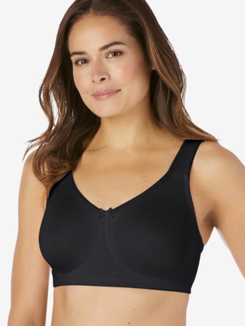 NWT Black Breathe Wirefree T-Shirt Bra Plus Size 40G Comfort Choice